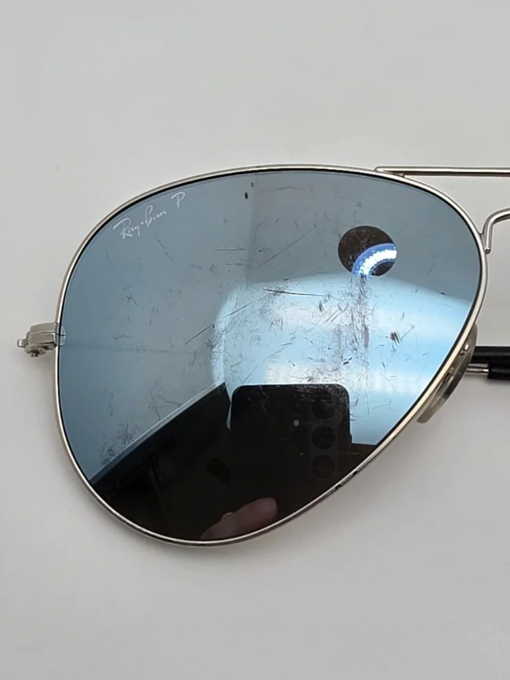 Ray-Ban RB3025 019/W3 Matte Silver Polarized Silver Mirror Aviator Sunglasses